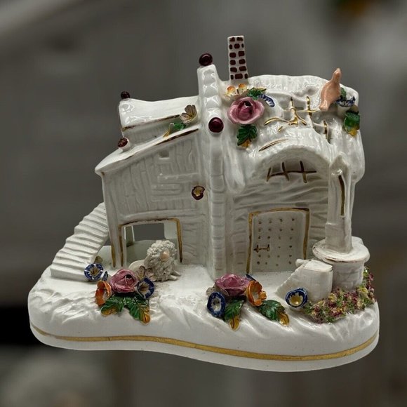 Coalport Vintage Porcelain Cottage Burner 7" Tall MCM Collectible  288 - Picture 5 of 16